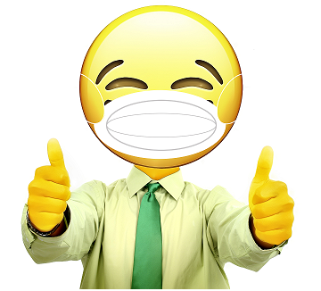 Happy masked emoji
